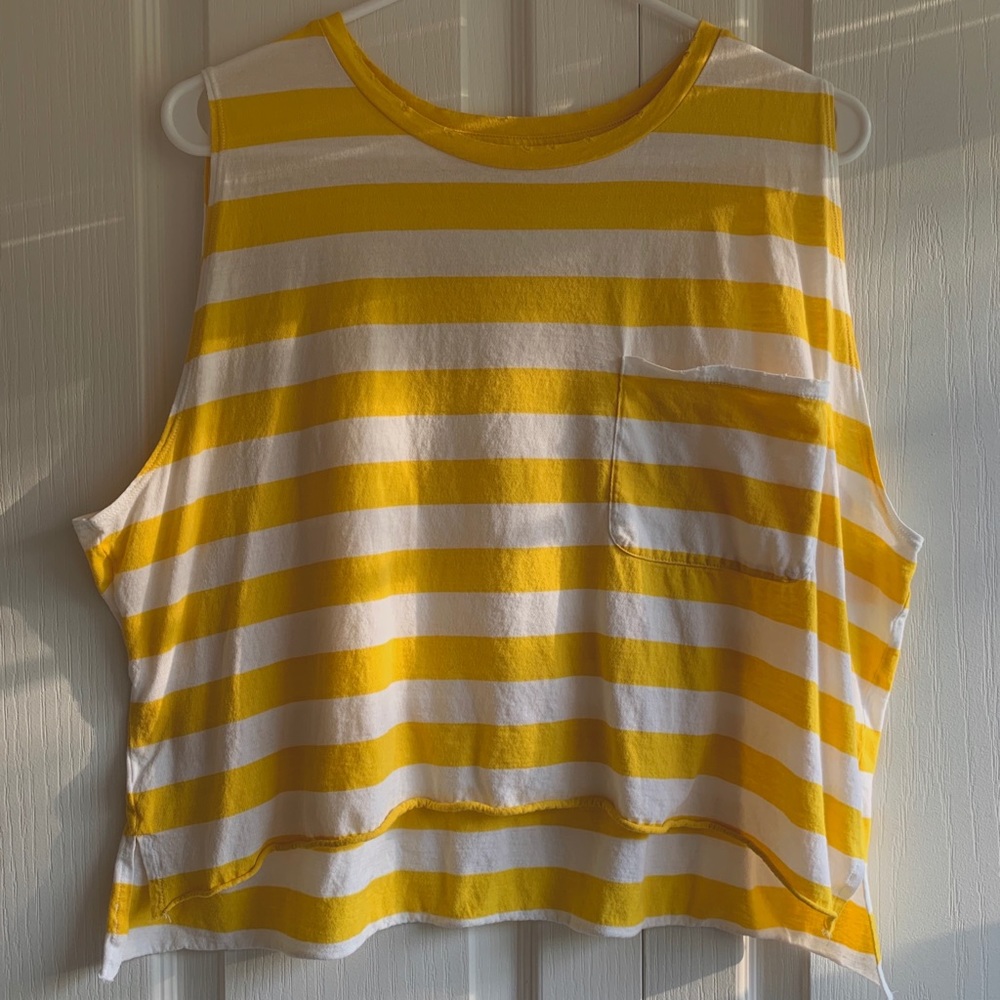 Aerie Real Soft oversized striped cropped tank